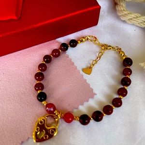 Semiprecious Red Stone Bracelet
